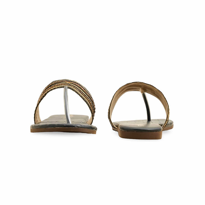 Black Casual Chappal CL2135