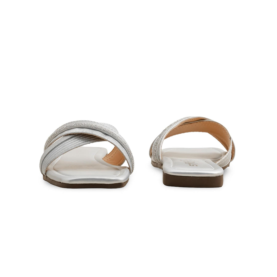 Silver Casual Women Slipper CL2139
