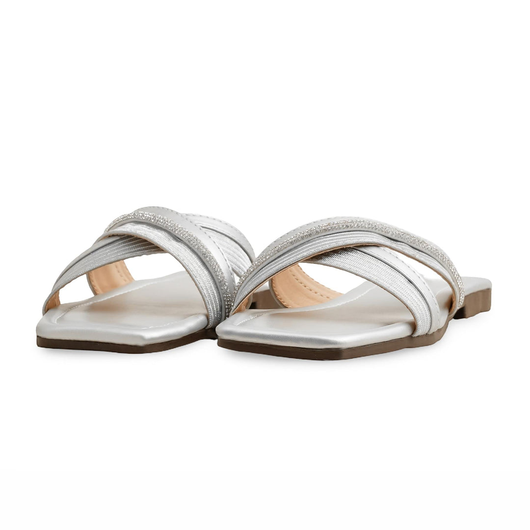 Silver Casual Women Slipper CL2139