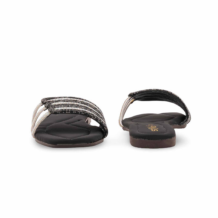Black Casual Slipper For Ladies CL2149