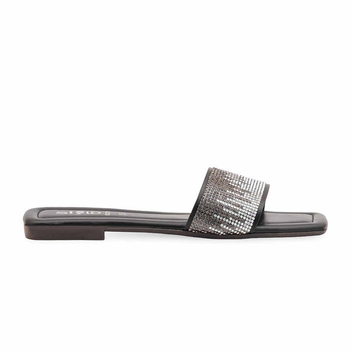 Black Casual Slipper For Ladies CL2158