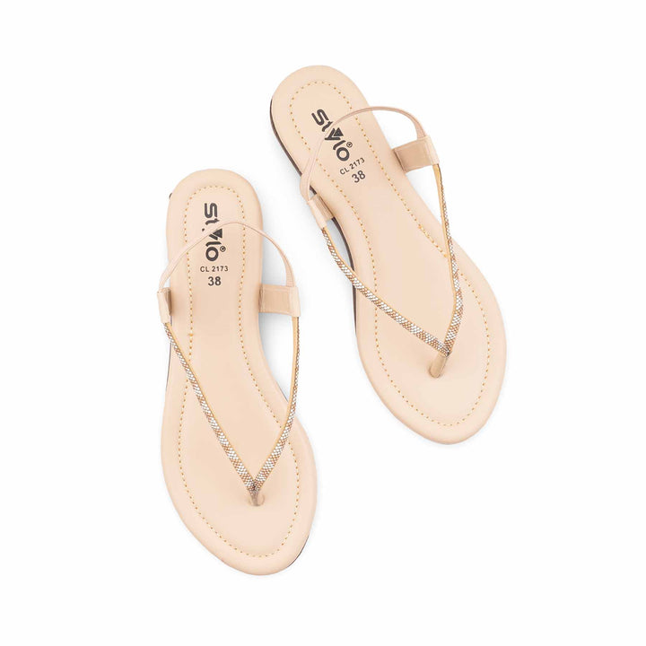 Beige Casual Chappal For Women CL2173