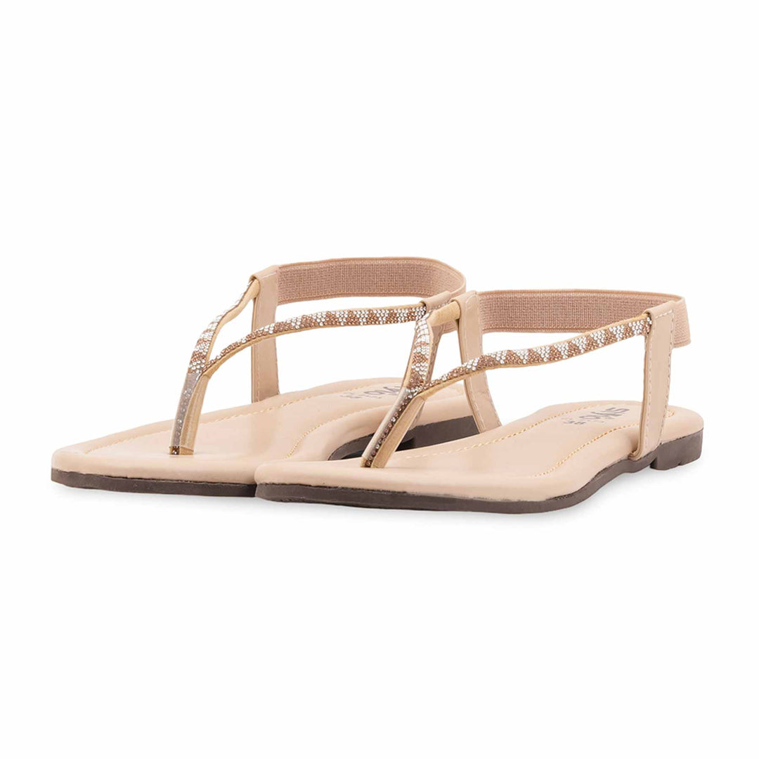 Beige Casual Chappal For Women CL2173