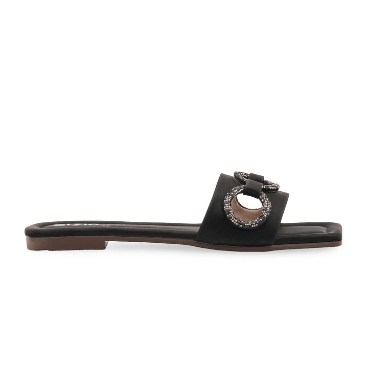 Black Casual Slipper For Ladies CL2184