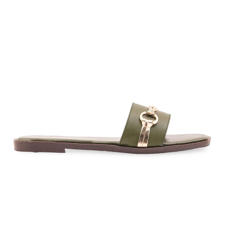 Green Casual Chappal For Ladies CL2189