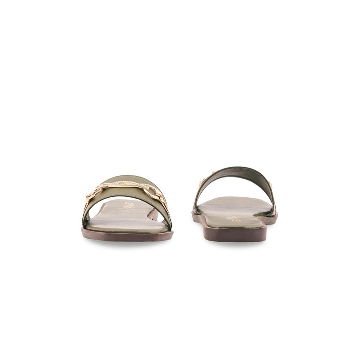 Green Casual Chappal For Ladies CL2189