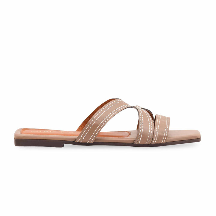Beige Casual Slipper For Ladies CL2197
