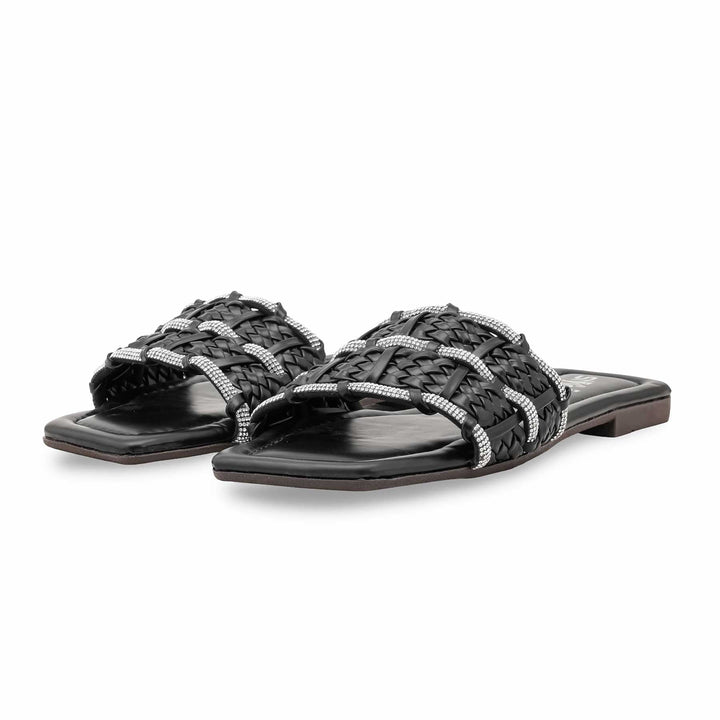Black Casual Chappal For Ladies CL2201