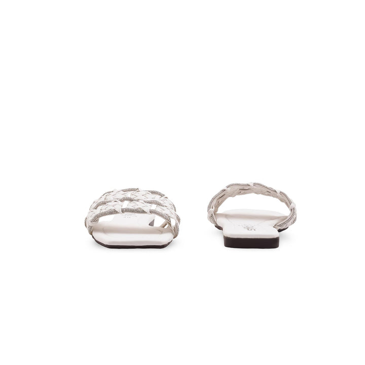 White Casual Slipper For Women CL2201
