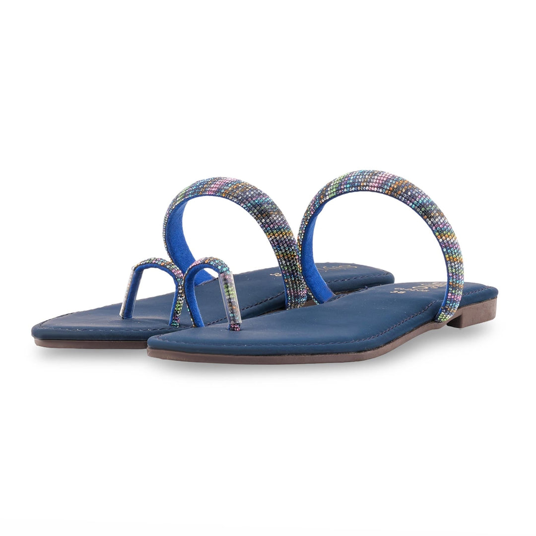 Navy Casual Chappal For Ladies CL2205