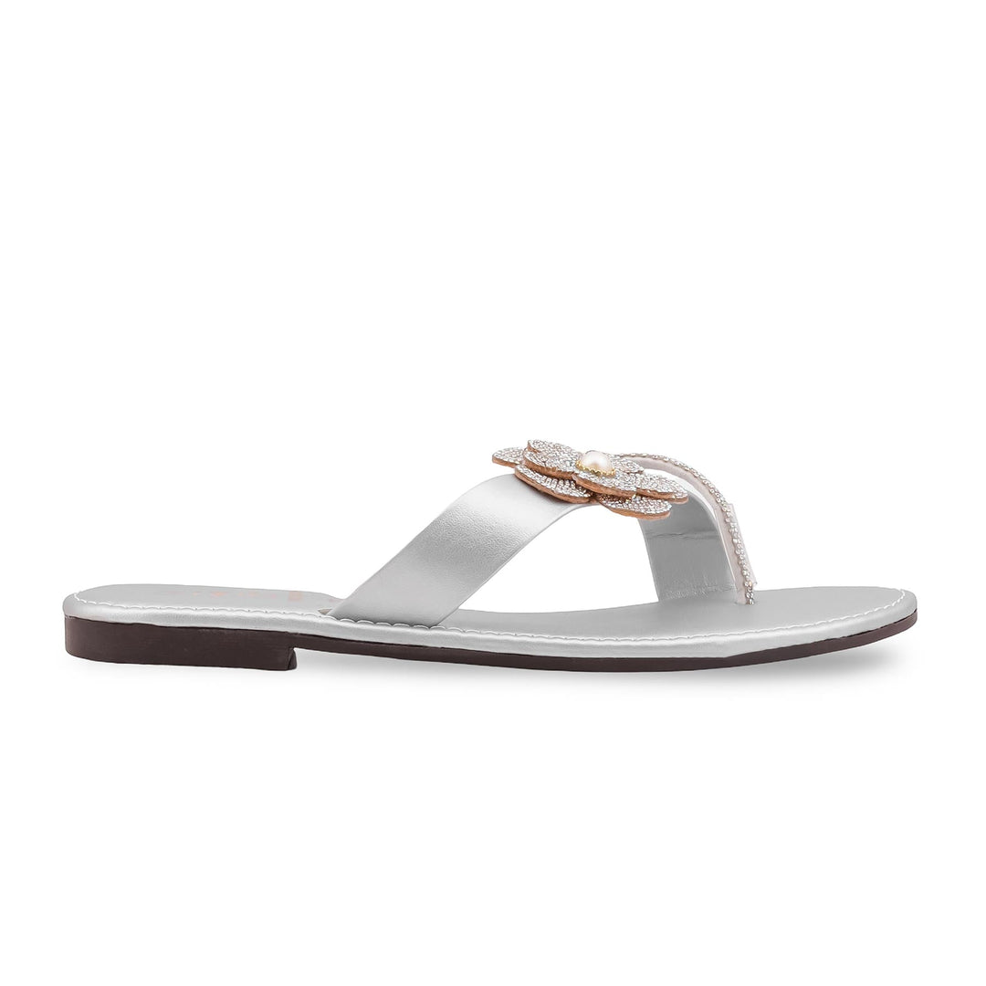 Silver Casual Chappal For Women CL2208