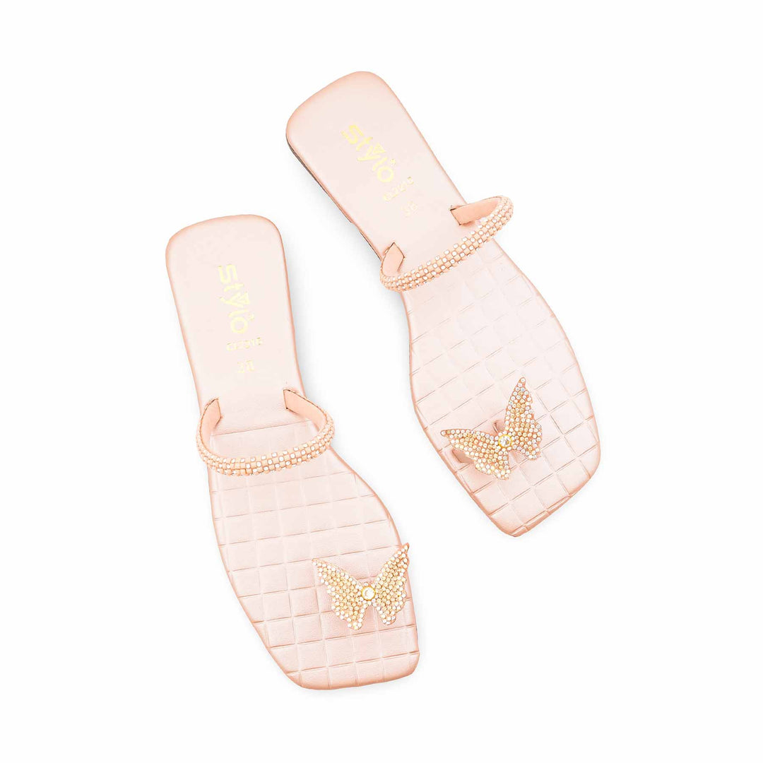 Peach Casual Chappal For Ladies CL2216
