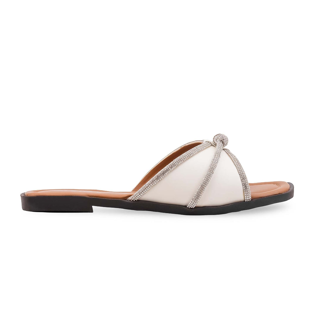 White Casual Slipper For Women CL2218