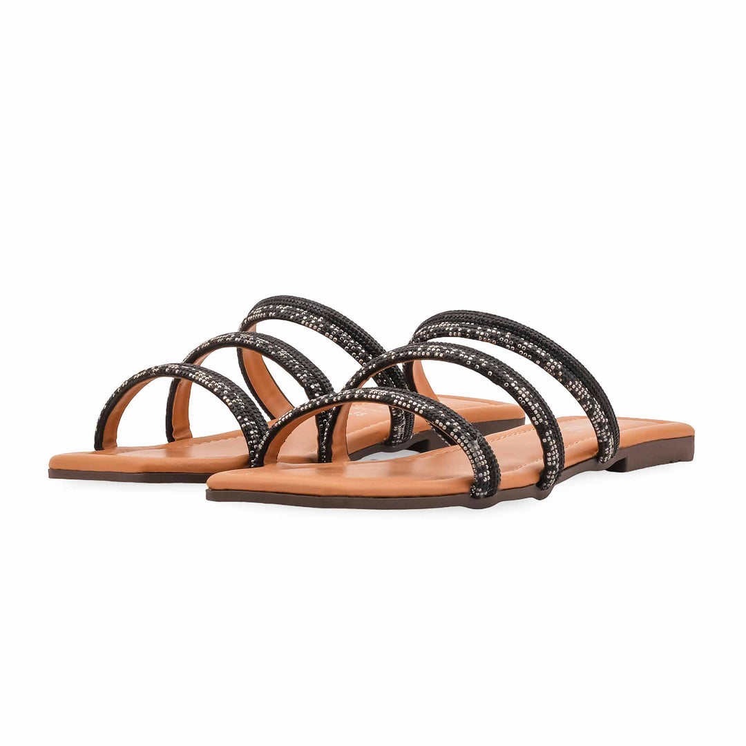 Black Casual Slipper For Women CL2219