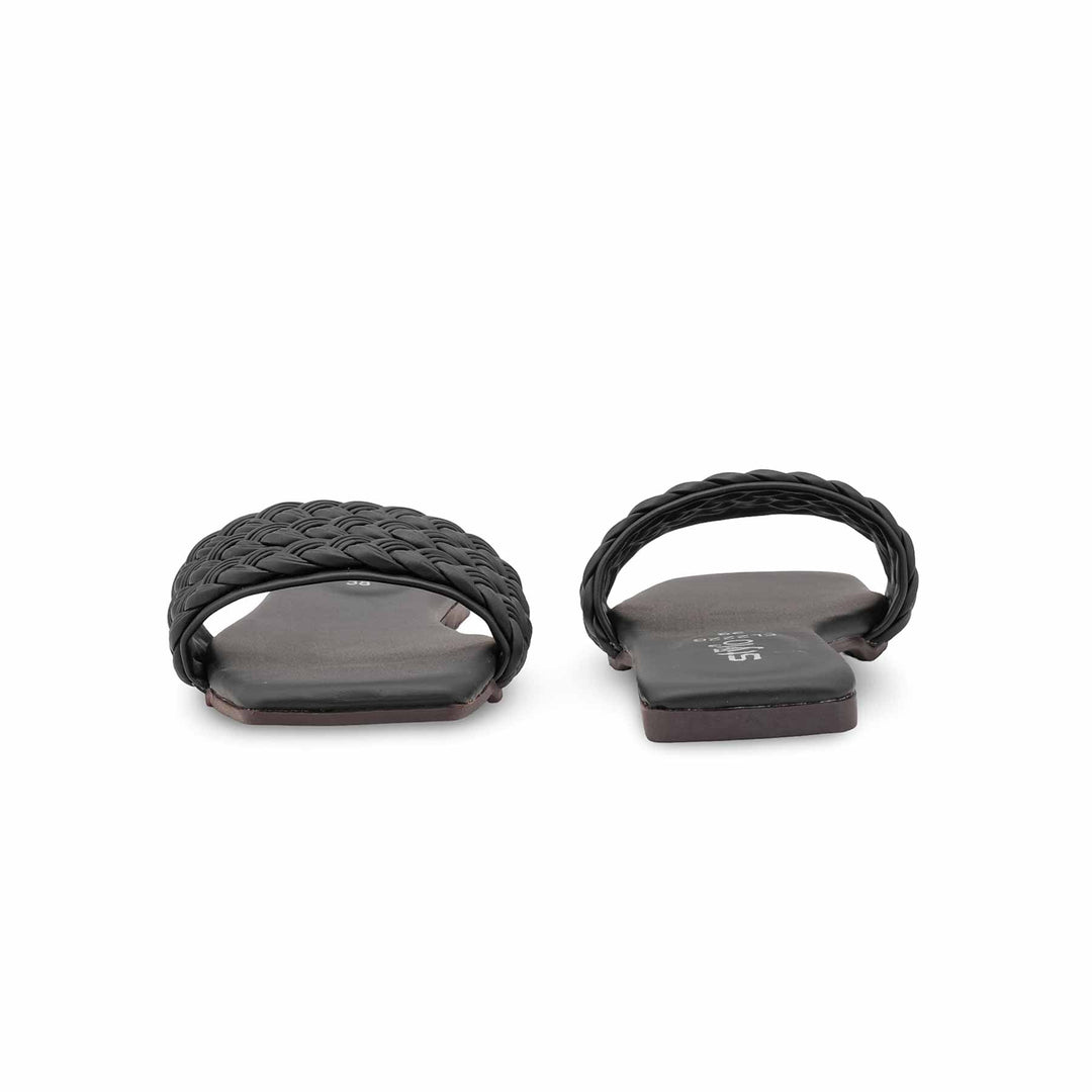Black Casual Chappal For Ladies CL2226