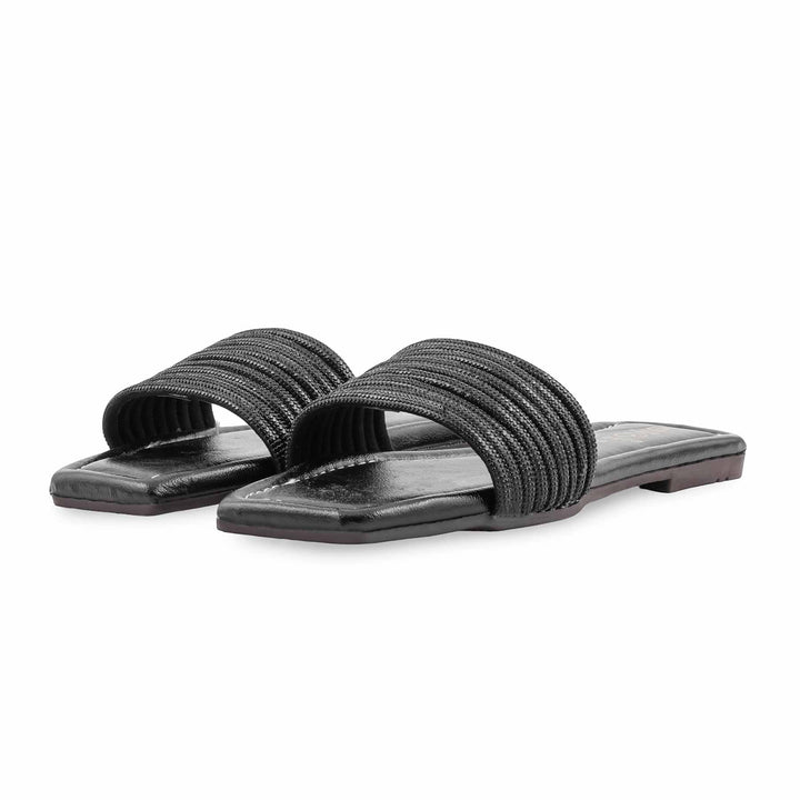 Black Casual Slipper For Women CL2229
