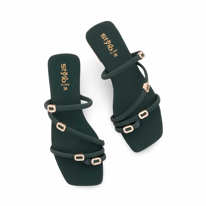 Green Casual Chappal For Ladies CL2231