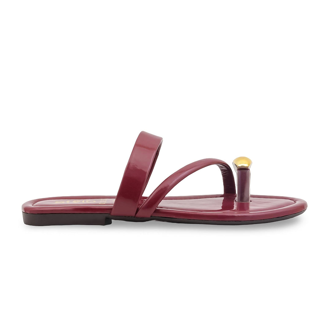 Maroon Casual Women Chappal CL2237