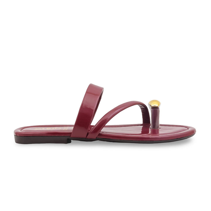 Maroon Casual Women Chappal CL2237