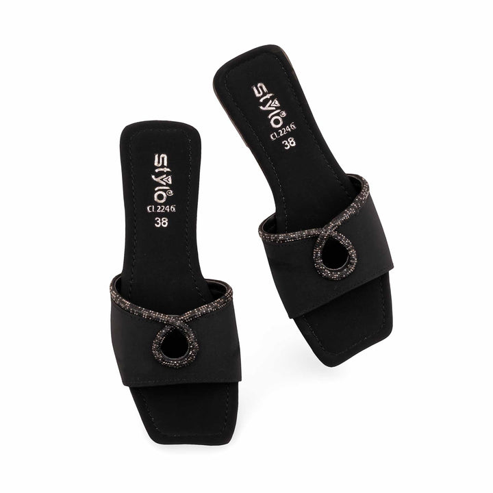 Black Casual Slipper For Women CL2246