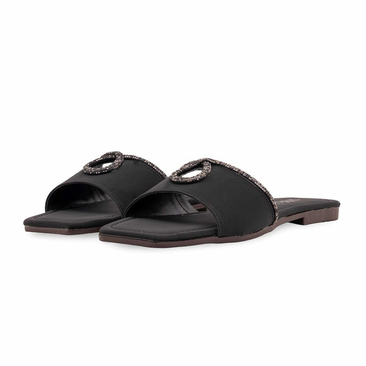 Black Casual Slipper For Women CL2246