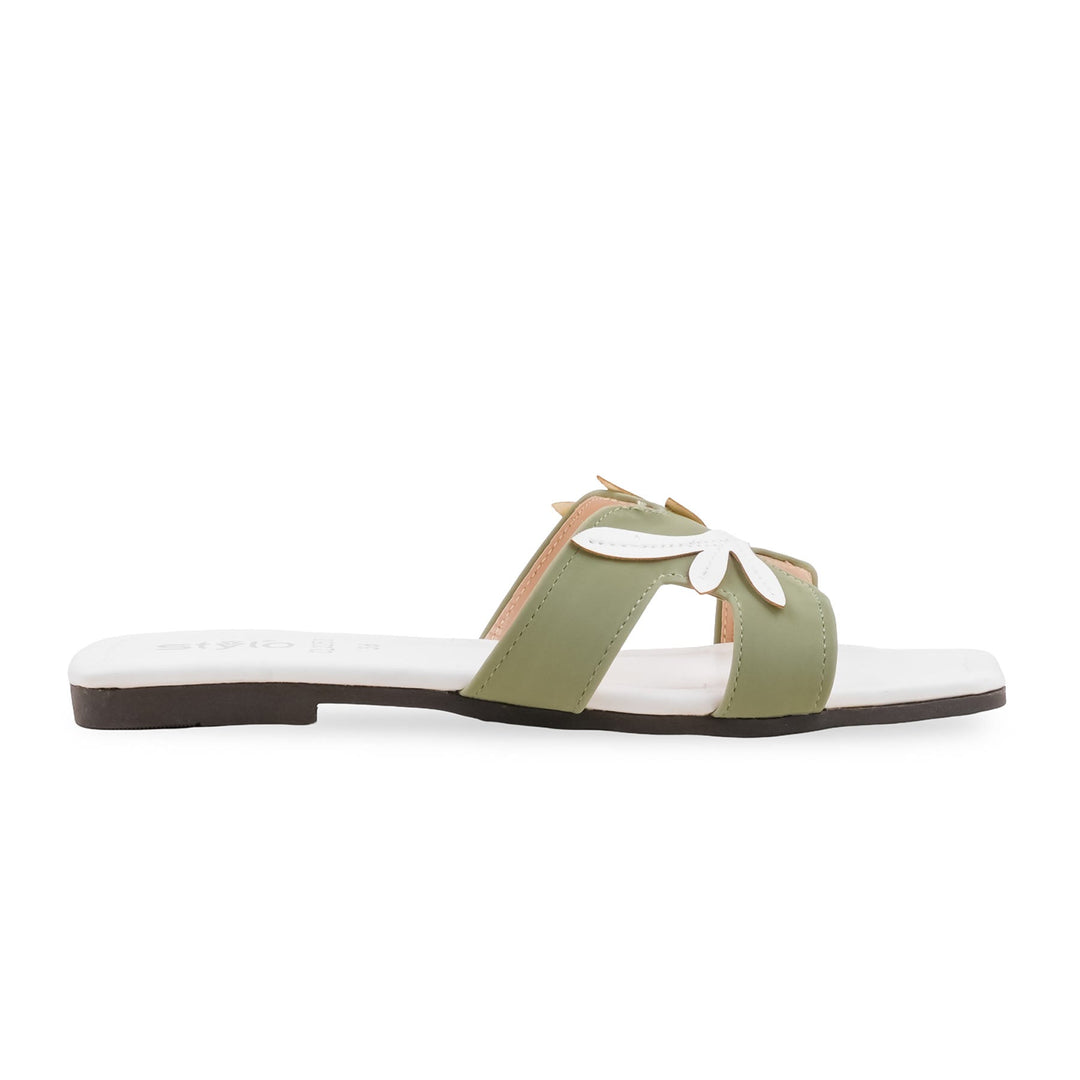 Green Casual Slipper For Ladies CL2258