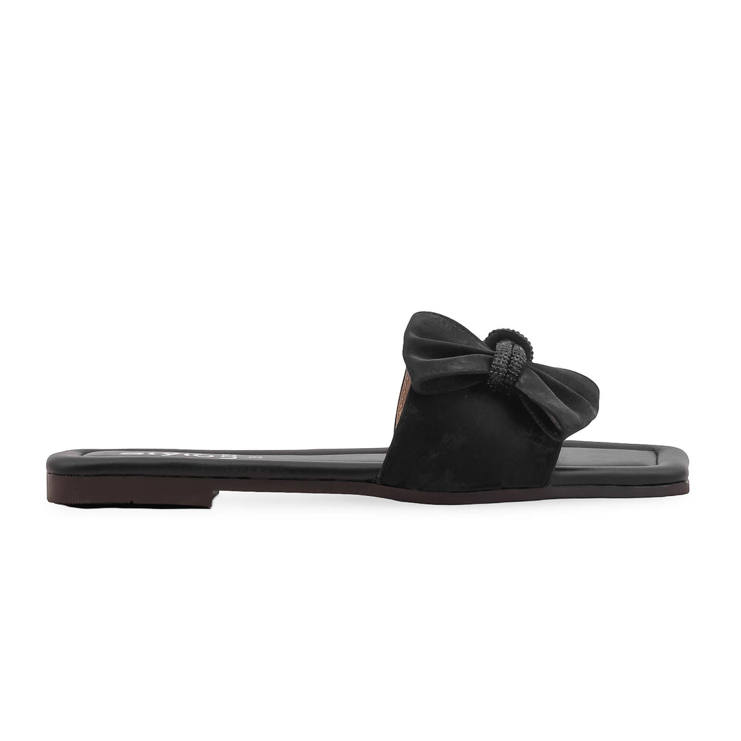 Black Casual Slipper For Ladies CL2259