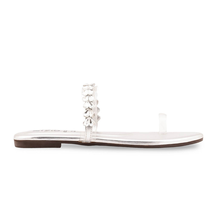 Silver Casual Chappal For Ladies CL2269