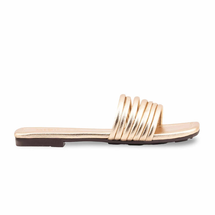 Golden Casual Slipper For Ladies CL2270