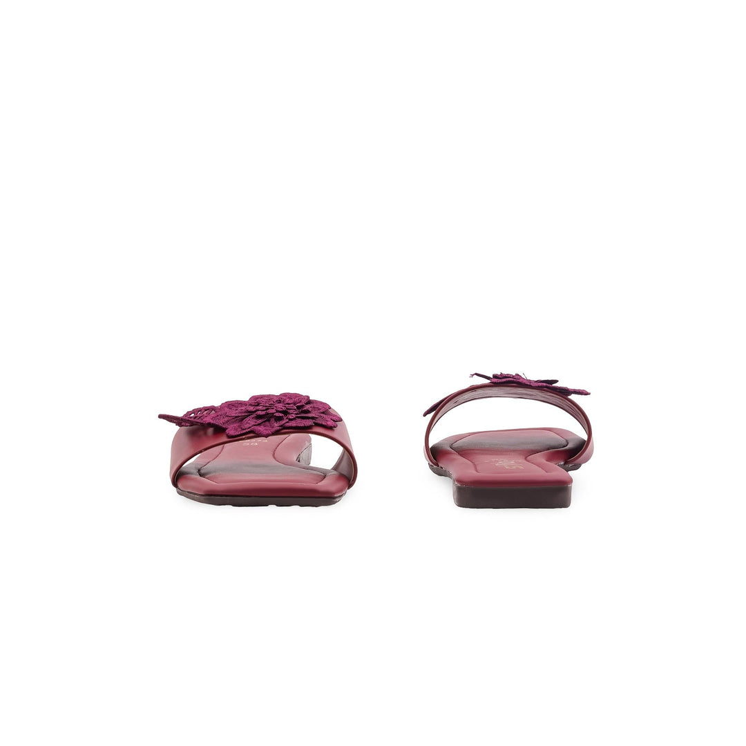 Maroon Casual Slipper For Women CL2272