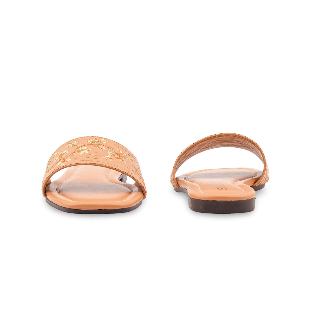 Beige Casual Slipper For Ladies CL2273