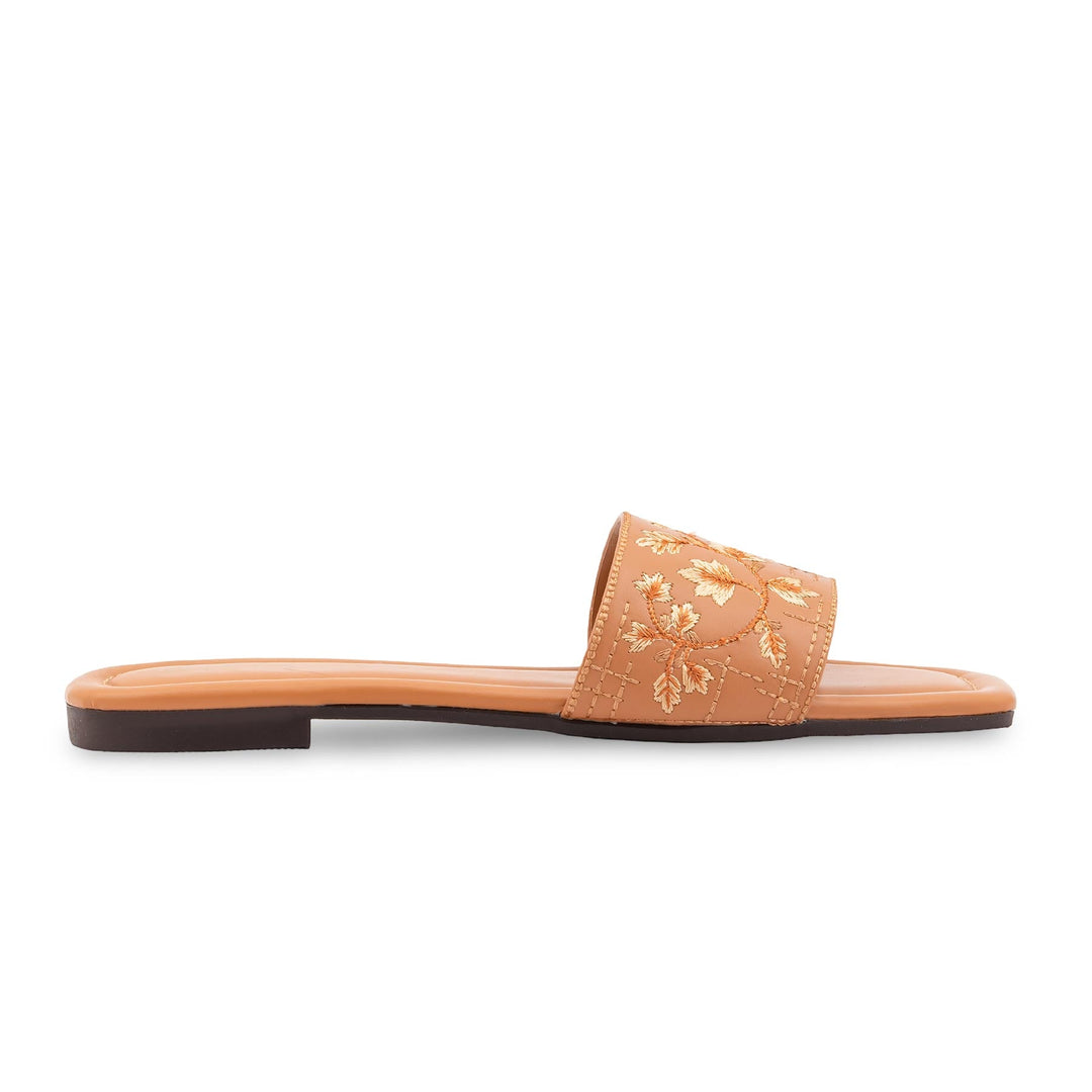 Beige Casual Slipper For Ladies CL2273