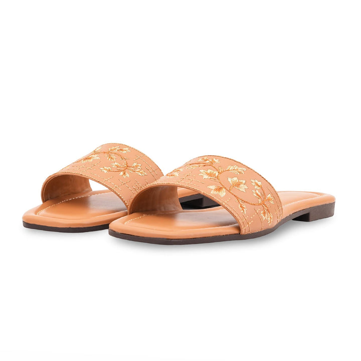Beige Casual Slipper For Ladies CL2273