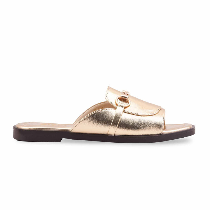 Golden Casual Slipper For Ladies CL2286