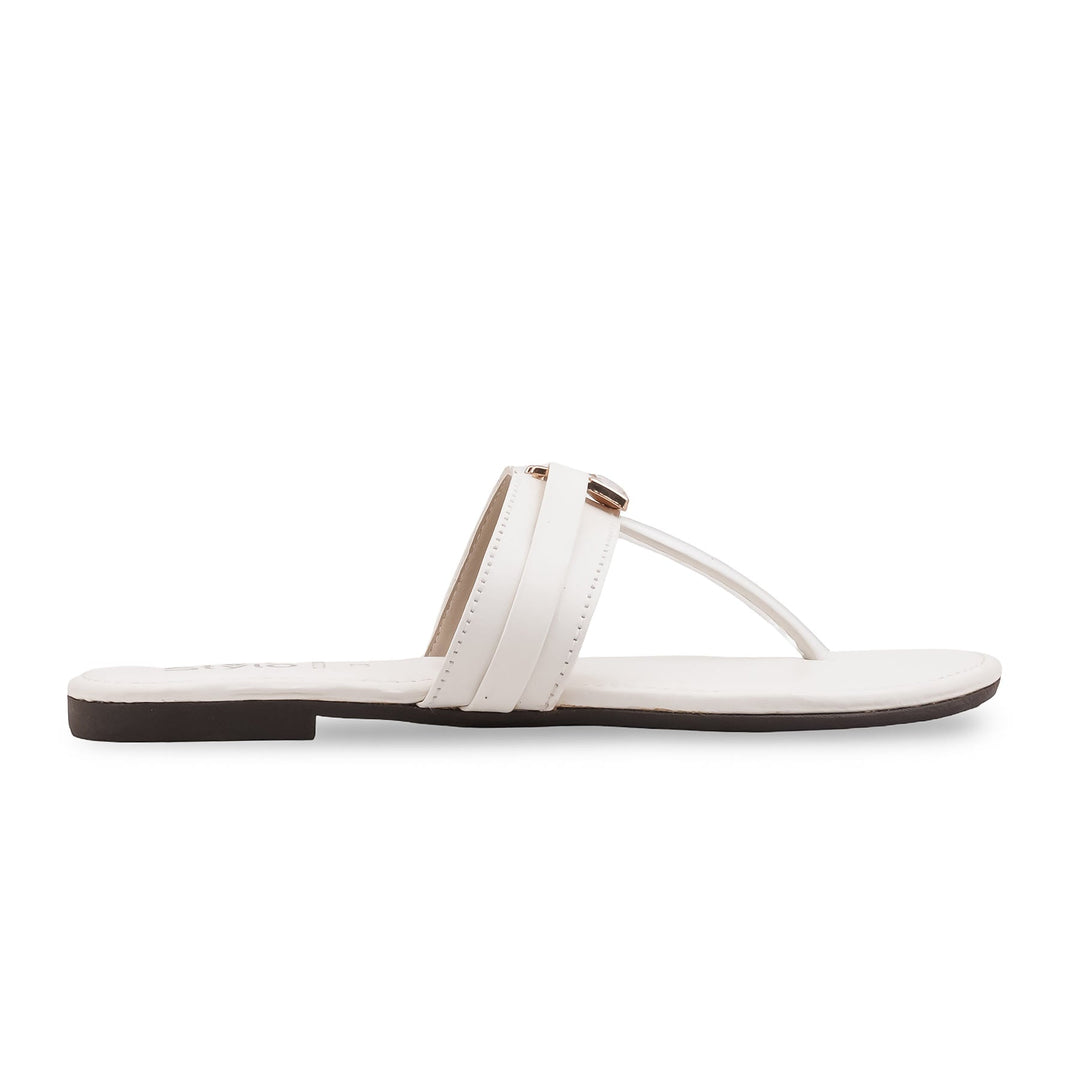 White Casual Chappal For Women CL2289