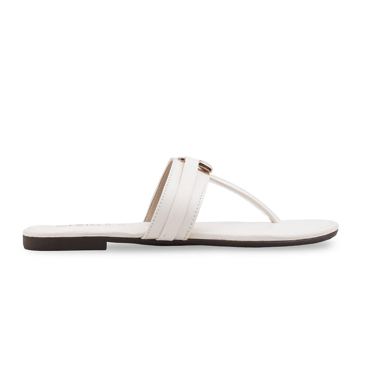 White Casual Chappal For Women CL2289