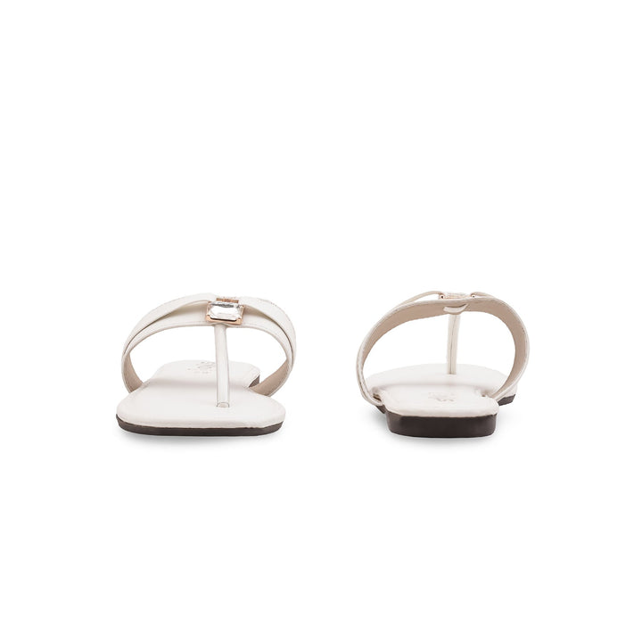 White Casual Chappal For Women CL2289