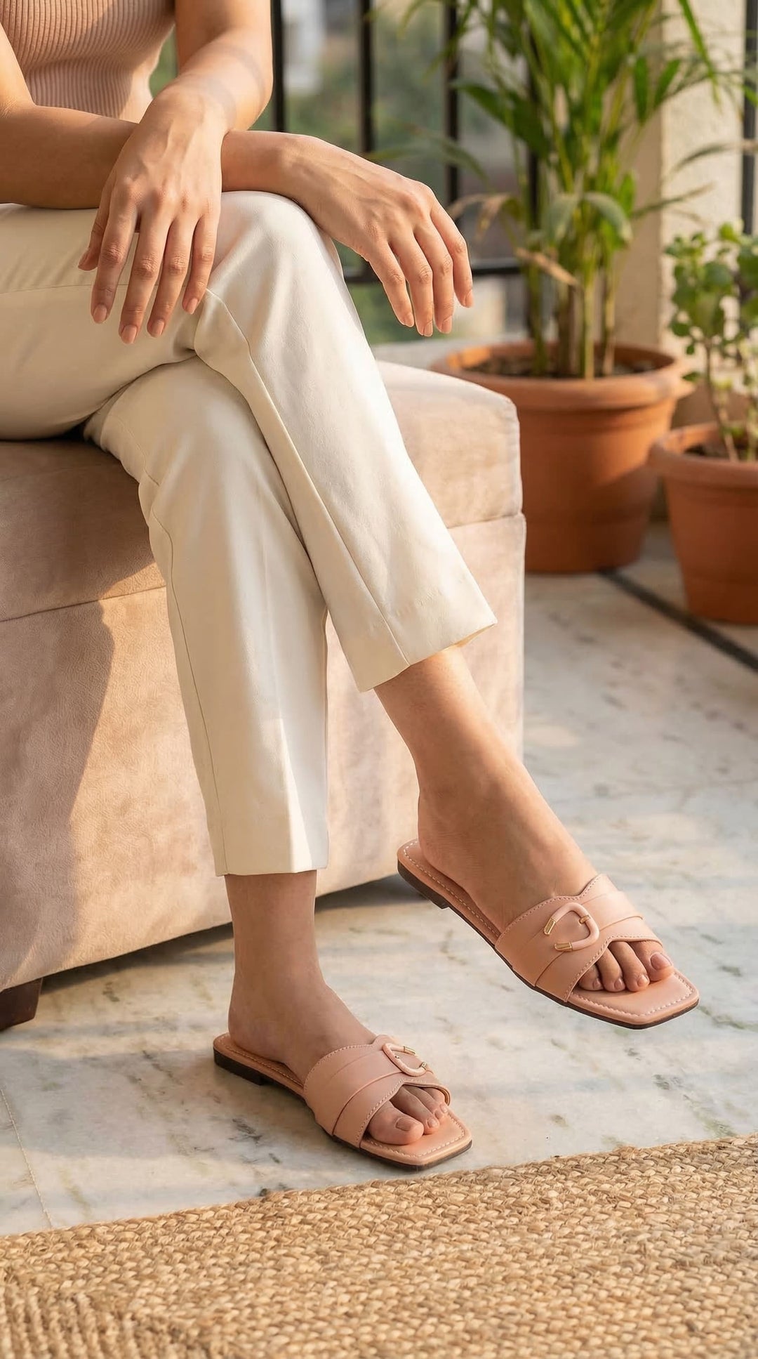 Pink Casual Slipper For Women CL2293
