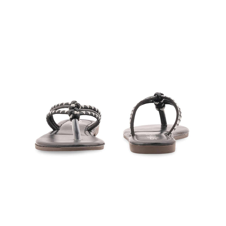 Black Casual Chappal For Women CL2299