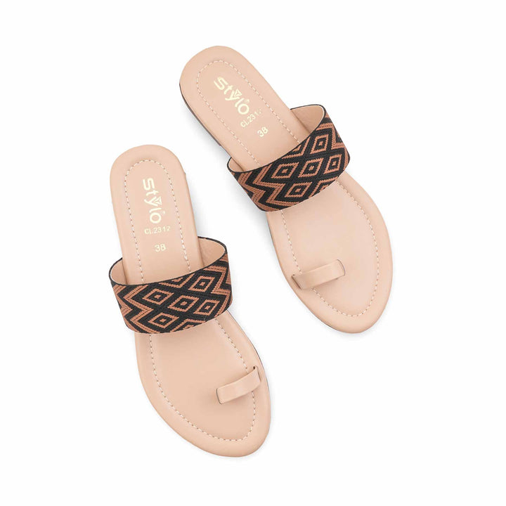 Beige Casual Chappal For Ladies CL2312