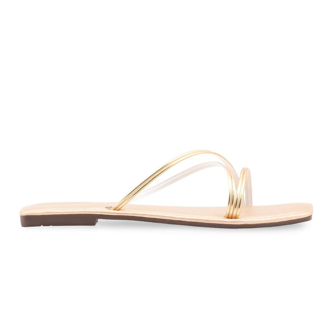 Golden Casual Slipper For Ladies CL2319