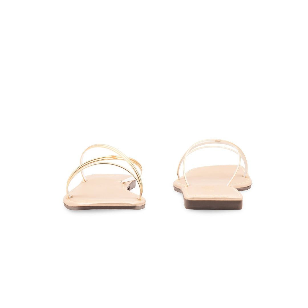 Golden Casual Slipper For Ladies CL2319