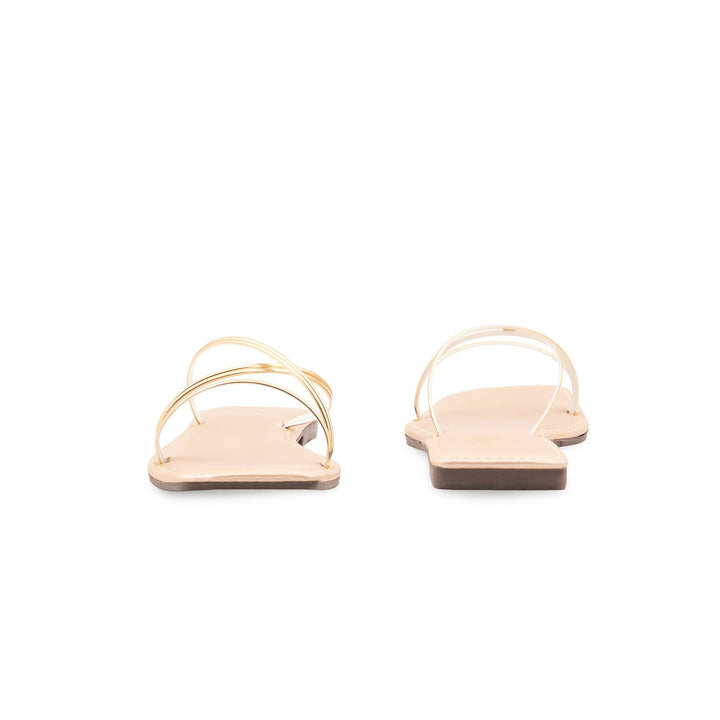 Golden Casual Slipper For Ladies CL2319