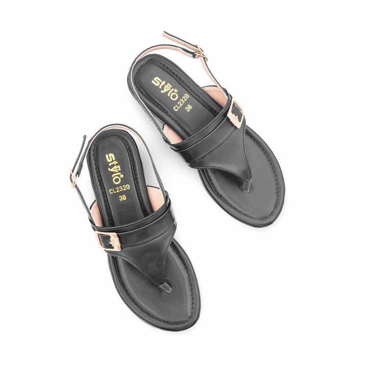Black Casual Chappal For Women CL2320