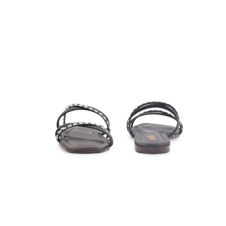 Black Casual Chappal For Ladies CL2330