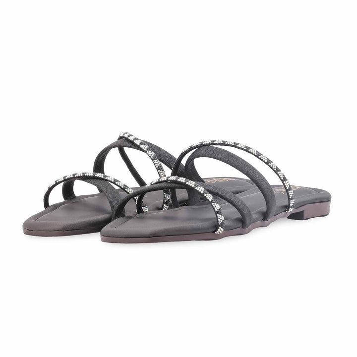 Black Casual Chappal For Ladies CL2330