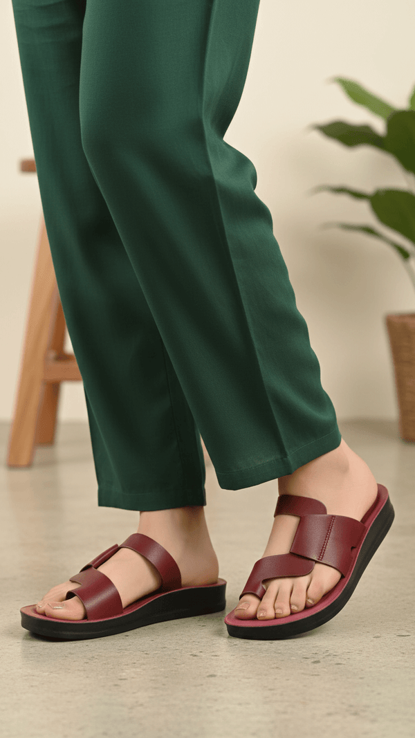 Maroon Casual Women Softy CL5489