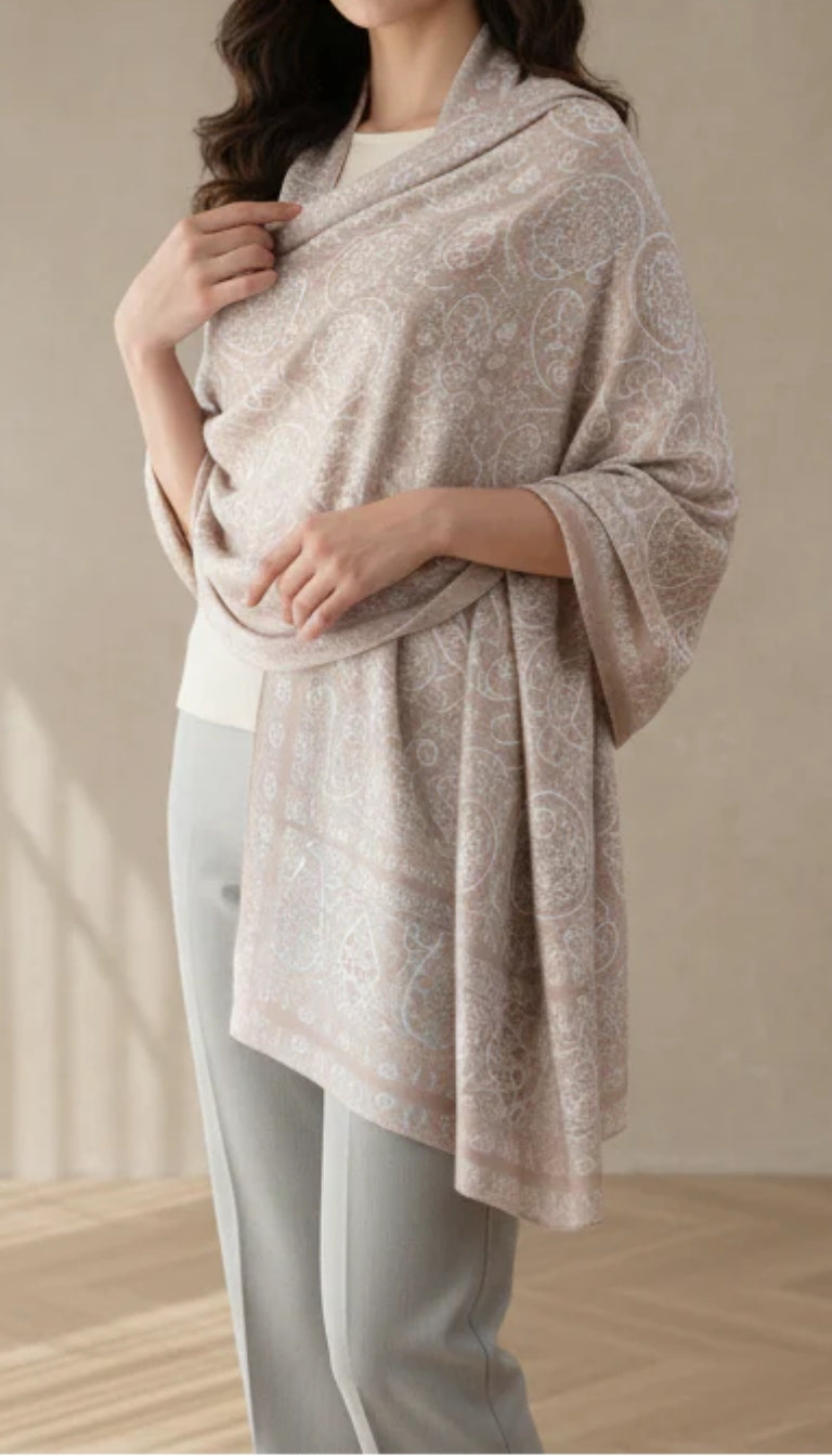 Beige Winter Stole PN5189