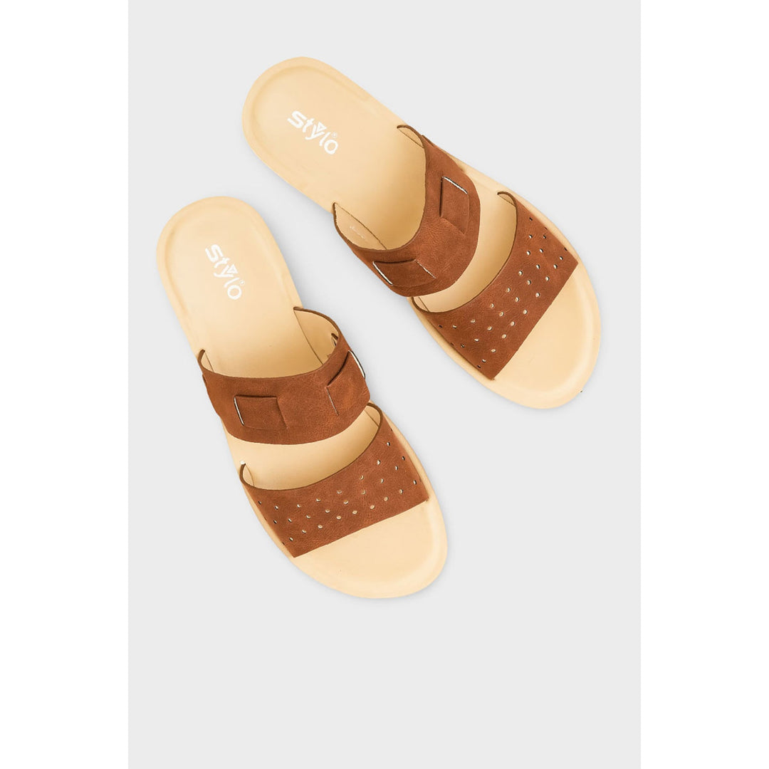 صندل نسائي بني كاجوال ناعم CLS070