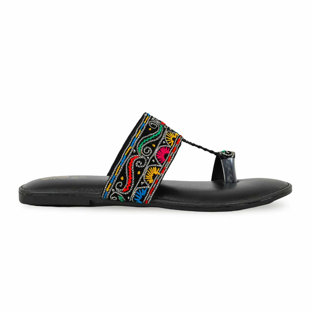 Black Fancy Chappal EC0213